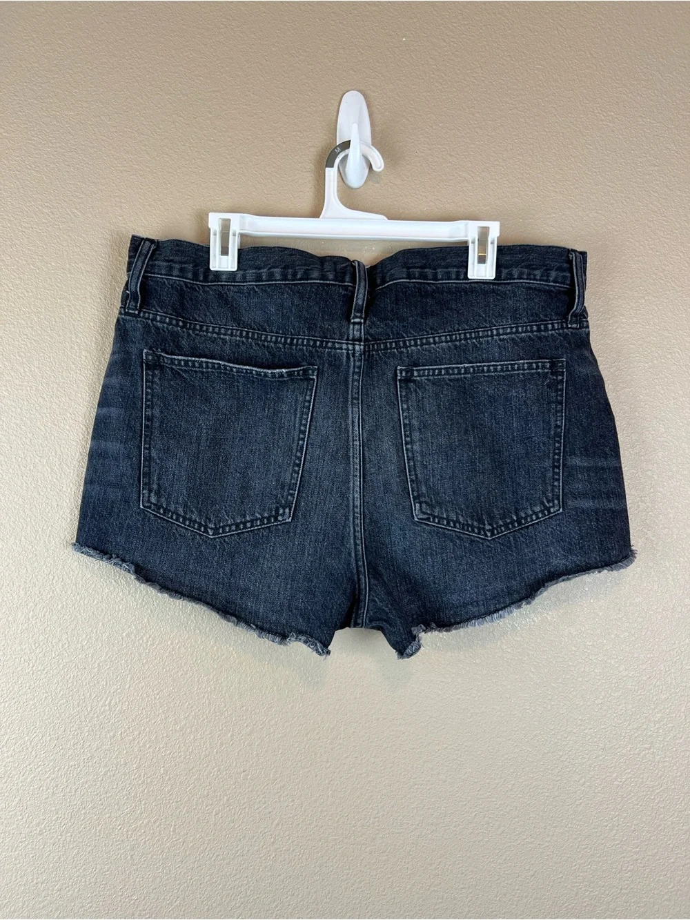 madewell relaxed denim shorts black